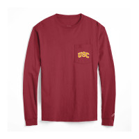 USC Trojans Men's League Cardinal Pocket Long Sleeve T-Shirt